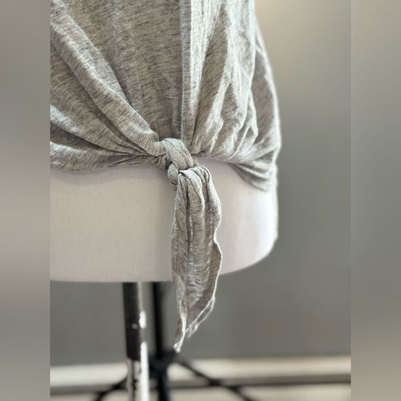 Gray Banana Republic Linen Tie-Front Tank Size XS EUC - Picture 3 of 6